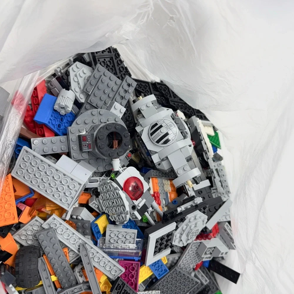 LEGO Bulk Lot 4lbs 9oz Mixed Bricks Star Wars Parts Plates Wheels Building Toys